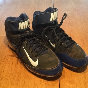 Men’s sz 7 Huarache Nike Navy Blue Baseball Cleats